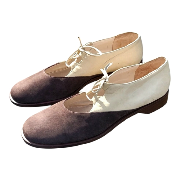 Joan Helpern Two-Tone Lace-Up Shoes New Whithout Tags - Picture 2 of 11